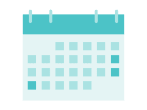 A blue graphic of a calendar | CoppaFeel! | Breast cancer awareness 