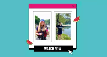 A picture of Amy Dowden and Erin Kennedy with the caption watch now