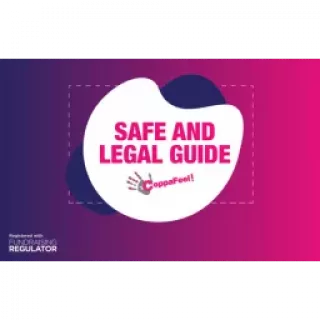 CoppaFeel! safe and legal guide thumbnail image that reads 'safe and legal guide' on a pink and purple gradient background