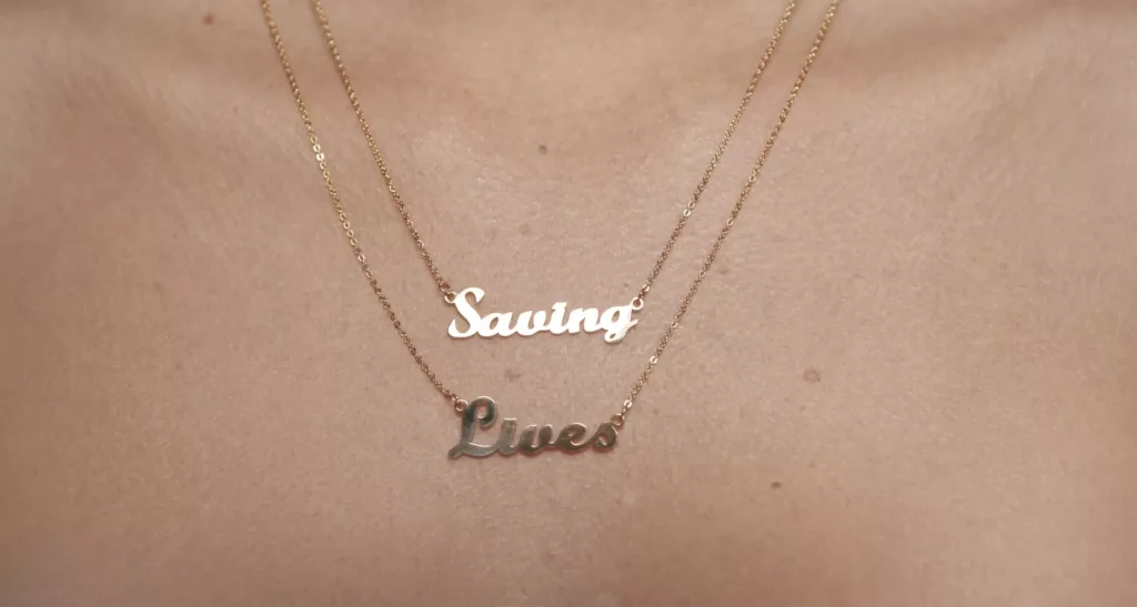 'Saving lives' necklace