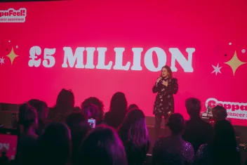 Giovanna giving a speech